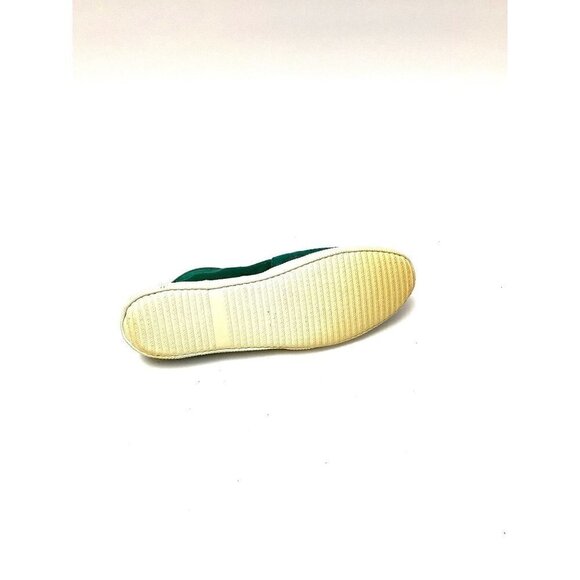 Vintage 1960s Deadstock Sneakers // Green Canvas Slip On No Tie Shoes Size 6 - Picture 7 of 7